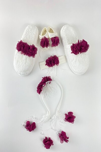 ByLohusa مجموعة شباشب للأم والطفل باللون الفوشيا من Effortt