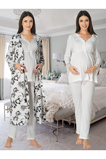 Effortt بيجامة نسائية بنمط إكرو للحوامل 8094