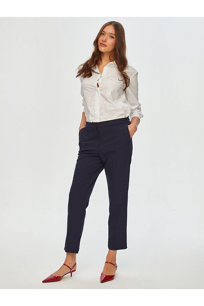 Faik Sönmez Back Belt Elastic Slim Fit Trousers 00088