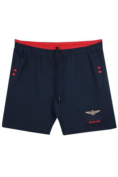 marufshop Plus Size Men's Combed Cotton Shorts - 115-194 Kilo, Lycra and Dekons Detailed