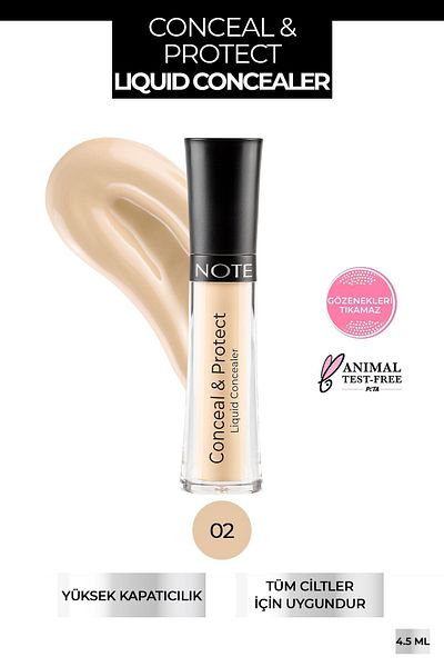 NOTE Conceal & Protect Liquid under Eye Concealer - 02 Sand