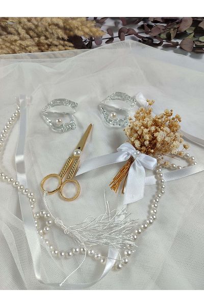 Basic Creation Δίσκος αρραβώνων-Αξεσουάρ-Πέρλες-Λεπτομέρεια-Ψαλίδι