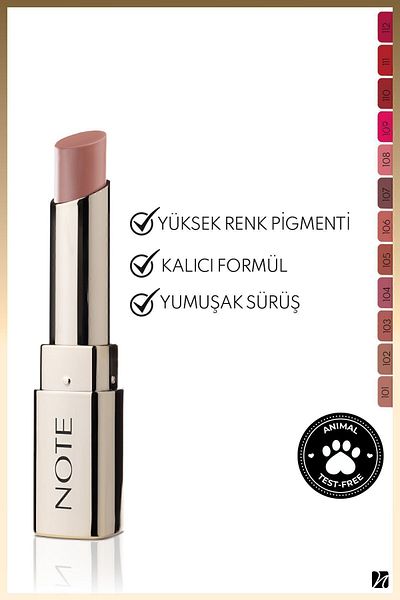 NOTE Iconic Matte Lipstick Lasting Matte Lipstick 101 Darling - Nude
