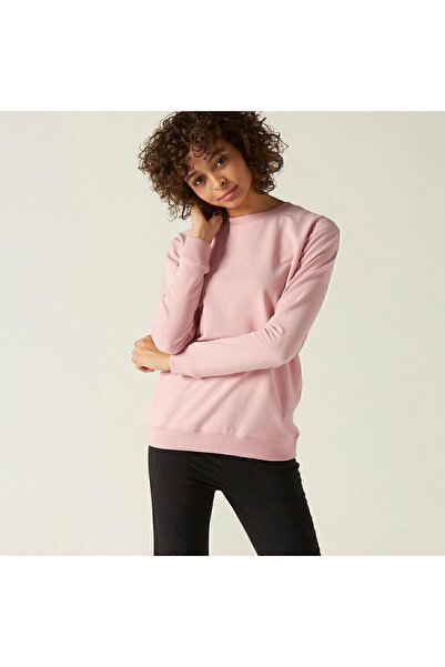 Decathlon Kadın Pembe Sweatshirt 100 - Fitness