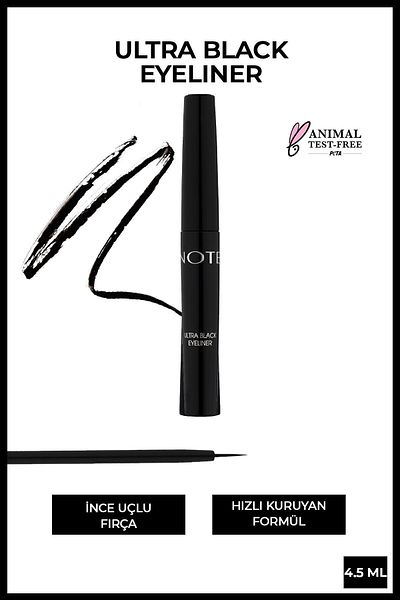 NOTE Ultra Black Eyeliner - Bristle Brush Tip