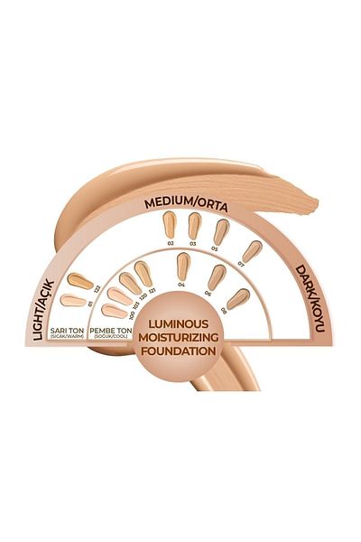 NOTE Luminous Moisturizing Spf 15 Foundation with Moisturizing Effect and Bright Finish - 01 Beige