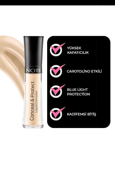 NOTE Conceal & Protect Liquid under Eye Concealer - 02 Sand