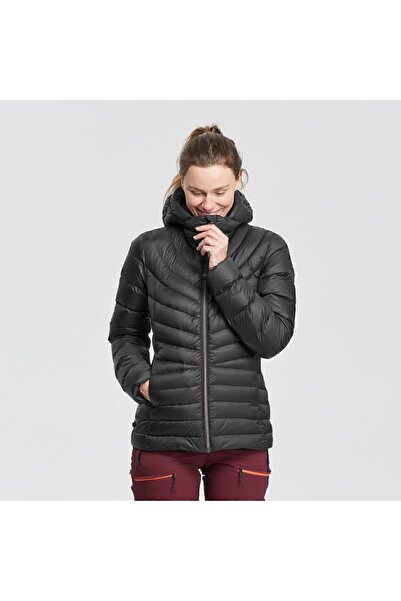 Decathlon Kadın Outdoor Trekking Kapüşonlu Şişme Mont - Kuş Tüyü - Siyah - Mt100 -10°c