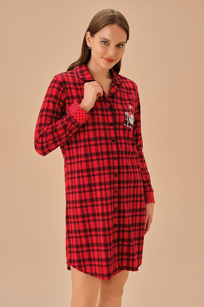 SUWEN Comfortable Cut Cozy Shirt-Nightwear Set