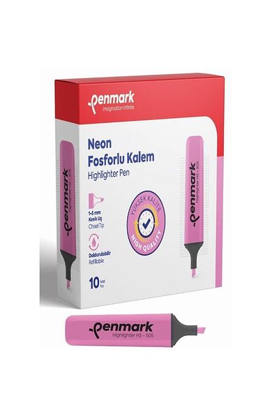penmark Neon Highlighter Pink 10 Piece