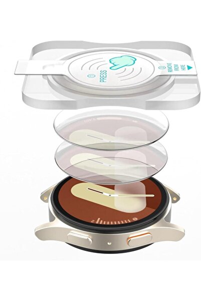 UnDePlus Samsung Galaxy Watch 7 40mm Kolay Uygulama Aparatlı Cam Ekran Koruyucu