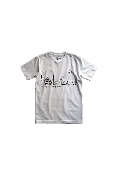 rever tekstil White Printed 100% Cotton Rever T-Shirt
