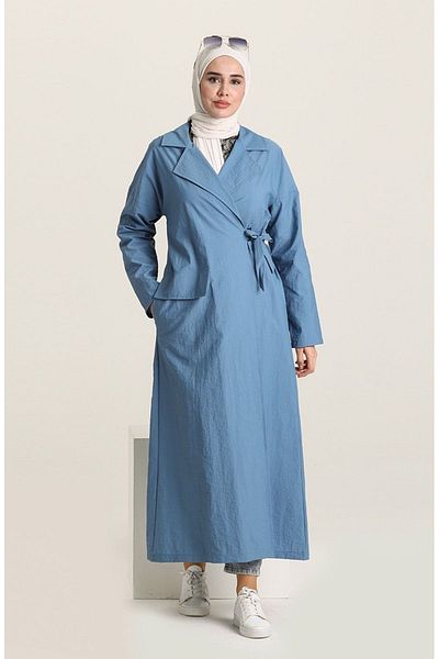 Vivezza Anvolog Unlined Trench Ferace6909-03 Indigo