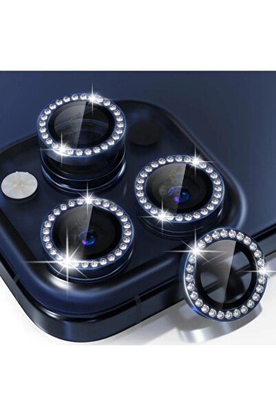 eaksesuarnet iPhone 15 Pro Max Compatible Camera Protector Jewelled Glass Len...