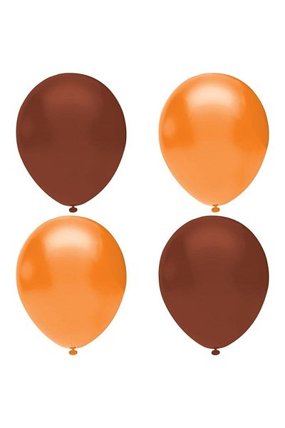 HKNYS Brown Orange Mixed Pastel Latex Balloon -5 Meters Balloon Chain 50 Pieces