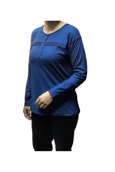 ECE GİYİM High Viscose - Εποχιακή Απλή Μαμά Μπλούζα