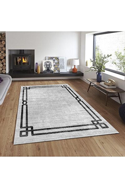 SÜNGERSAN Dijital Baskılı Kaymaz Taban Yıkanabilir Tay Tüyü Kumaş Oturma Odas...