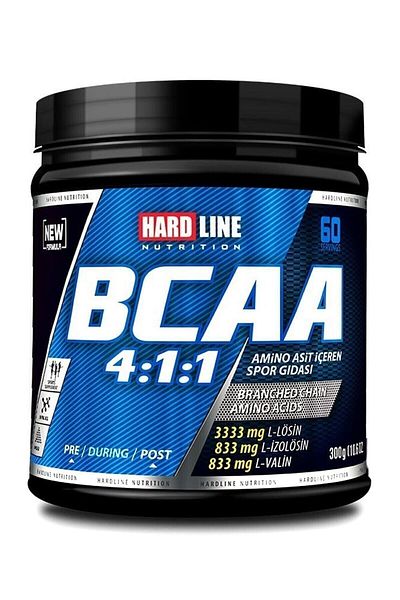 Hardline 4:1:1 Bcaa 300g Unflavored Powder - Serving 60