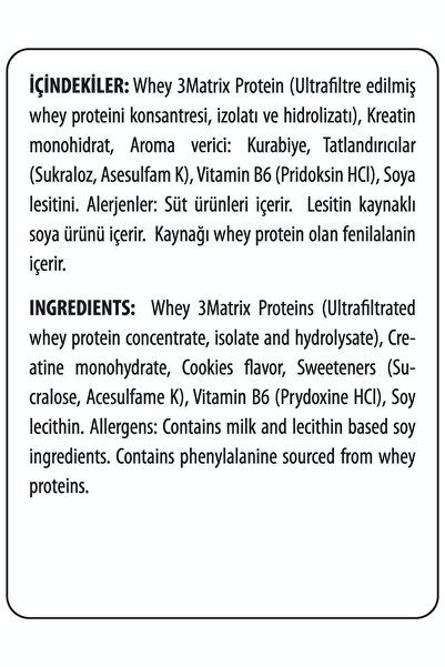 Hardline Whey3 Matrix Cookies (KURABİYE) Aromalı 2300 gr Protein Tozu ( Halal Certıfıed)