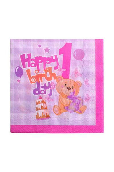 Roll-Up 1 Year Old Girl Partim Napkin