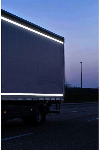 Badem10 1 Meter 5 cm White Reflective Tuvturk Approved Phosphorescent Strip Tape - Warning Tape