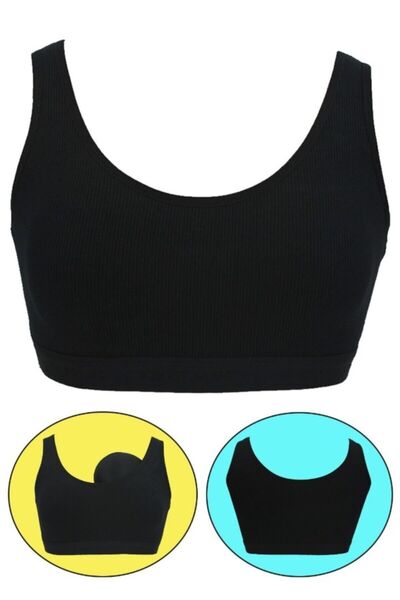 Dondeza Dondeza 6-Piece Young Girl Bra and Bustier Set - Padded, Wide Strap and Half Tank Top