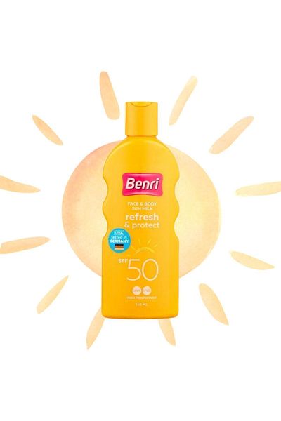 Benri 50SPF 150ml Refreshment and Protection Sun Milk