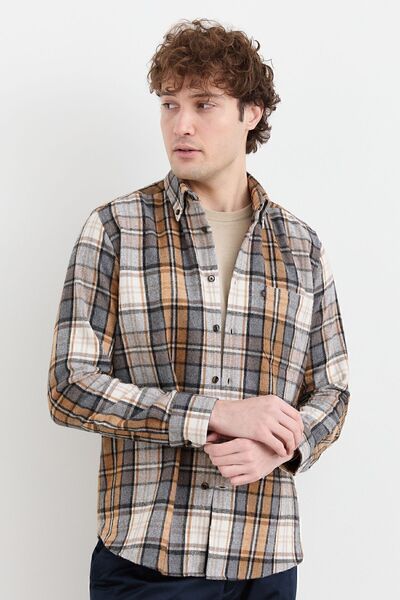 Desen Triko Чоловіча картата зимова сорочка 11