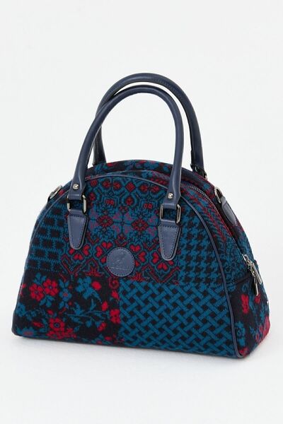 Desen Triko Women's Patchwork Bag Dark Blue