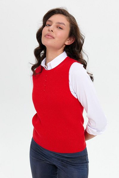 Desen Triko Coral Colored Women's Sweater - Zero Collar, Seamless, Buttoned