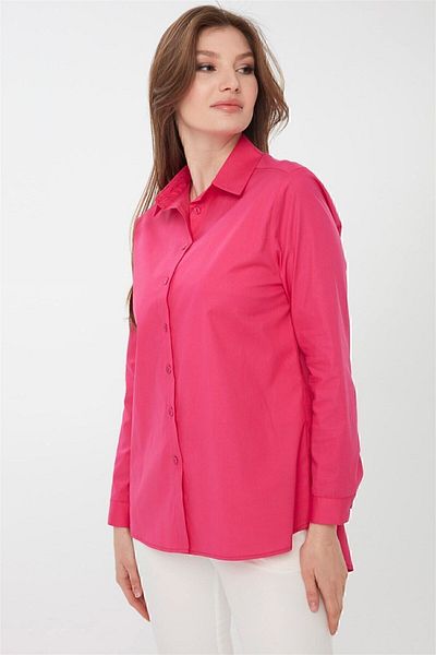 Desen Triko Cămașă lungă Koton de damă fucsia