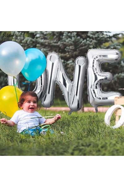 Anka 100 cm Silver Colored P Letter Foil Balloon