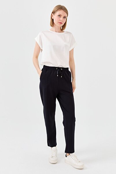 Desen Triko Women's Pocket Pants Navy Blue
