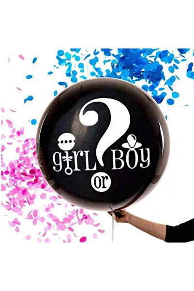 Genel Markalar Cinsiyet Belirleme Balonu Pembe-kız Konfetili 60 Cm 24 Inç