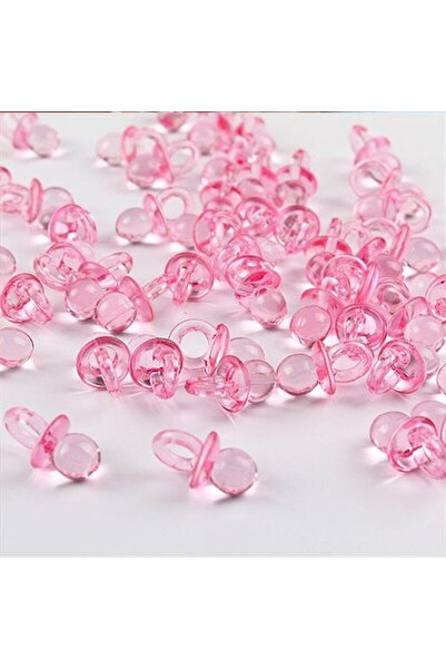 Partioutlet Pembe Mini Emzik Masa Süsü 10 Adet