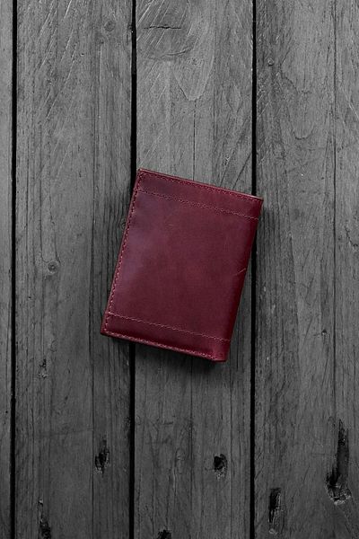 Modica Men's Claret Red Wallet with Id Compartment Genuine Leather Wallet with Gift Box |   Ravenna