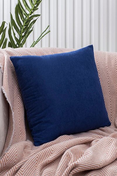 ÖZENEV Panoroma Plain Plain Decorative Pillow Case – Punchable Throw Pillow Case – Navy Blue