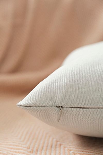 ÖZENEV Light Gray Throw Pillow Cover Decorative Plain Simple Punch Panoroma-209 Punchable Punch