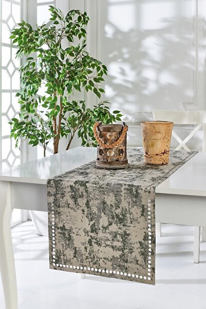 ÖZENEV Runner Amerikan Servis Masa Örtüsü 40x140 Cm Çift Taraflı Yeşil