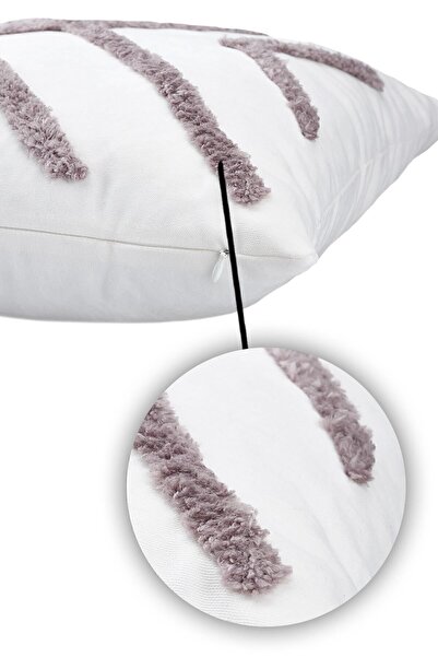 ÖZENEV Punch Design Bohemian Patterned Decorative Throw Pillow Cover 45x45 Cm Ethnic Authentic Poncho