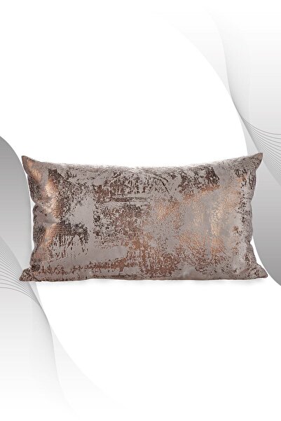 ÖZENEV Gray Copper Throw Pillow Cover Decorative Patterned Velvet Soft Living Room Sofa