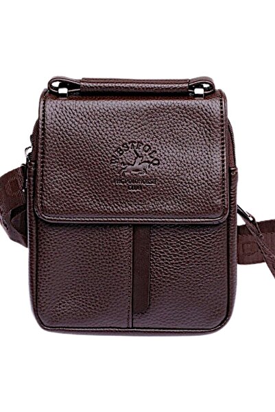 Westpolo West Polo Erkek El Ve Omuz Askılı Çanta Kahverengi (küçük Boy) Bty5001