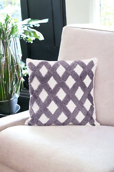 ÖZENEV Punch Design Bohemian Patterned Decorative Throw Pillow Cover 45x45 Cm Ethnic Authentic Poncho