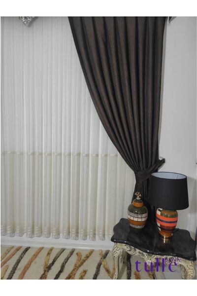 Vinaldi Haliç Etekli Bantlı Tül