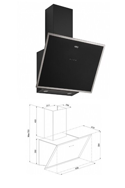 Esty Siyah Cam Ankastre Set - Aef6603b02-3473 Siyah-aco5535b01