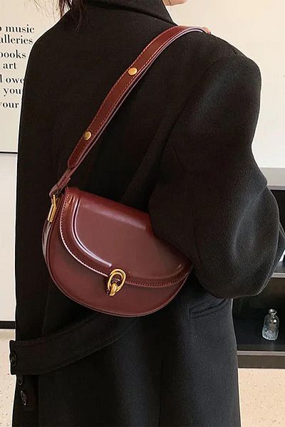 BAHELS Geantă de umăr pentru femei Mini Cherry Vintage - Cu curea