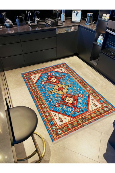Rugs Modern Halı مجموعة ليلى سجادة ديكور حديثة ذات مظهر عتيق باللون البرتقالي...