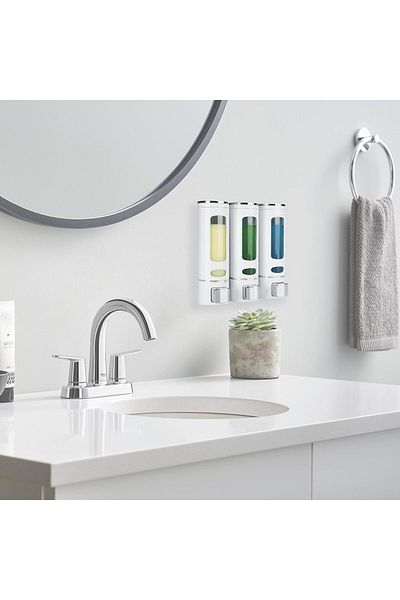MAİN SHOP 400ML 3PCS Επιτοίχιος Χειροκίνητος Διανομέας Σαπουνιού & Σαμπουάν
