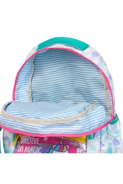 Wia 3 Bölmeli Unicorn Okul Sırt Çantası Turkuaz