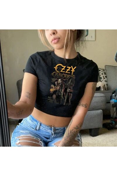 Le Savu Ozzy Osbourne με τύπωμα Μαύρο έγχρωμο κομμάτι